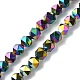 Chapelets de perles en verre électroplaqué&nbsp;EGLA-K061-07A-FP01-1