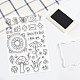 GLOBLELAND Animal Silicone Clear Stamps Insect Plant Sunflower Transparent Stamps for Birthday Easter Holiday Cards Making DIY Scrapbooking Photo Album Decoration Paper Craft DIY-WH0167-56-614-6