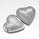 Carved Heart Rack Plating Brass Photo Locket Pendants KK-N0096-18P-LF-2