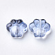Perles de verre peintes par pulvérisation transparentes deux tons X-GGLA-S054-008D-02-2