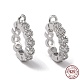 Rhodium Plated 925 Sterling Silver Micro Pave Cubic Zirconia Twister Clasps STER-K176-16P-1