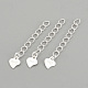 925 стерлинговое серебро скрученные удлинительные цепи&nbsp;LS-STER-S002-32-1
