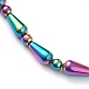 Colliers de perles en hématite synthétiques non magnétiques NJEW-H307-03-2