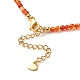 Colliers de perles de cornaline naturelle pour femmes NJEW-JN03789-02-5