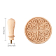 CHGCRAFT Flower Pattern Wooden Clay Stamp for DIY Creation Clay Tool Clay Pottery Tool DIY-WH0410-25-2
