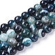 Chapelets de perles en agate à rayures naturelles/agates à bandes G-G582-10mm-42-1