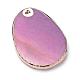 Golden Plated Natural Agate Pendants G-R413-14-2