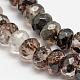 Pastèque noire perles de verre en pierre brins G-K090-16-1