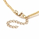 Brass Teardrop Pendant Necklace with Glass Seed Beaded for Women NJEW-JN04227-6
