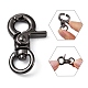 Zinc Alloy Swivel Lobster Claw Clasps PALLOY-WH0006-02A-3