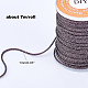 OLYCRAFT 153 Yard 1mm Polyester Braided Cord Mixed Color Rattail Shamballa Macrame Thread Nylon Beading String Cord - 24 Colors OCOR-OC0001-04-2