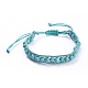 (Jewelry Parties Factory Sale)Adjustable Synthetic Turquoise Braided Bead Bracelets BJEW-JB04387-07-1