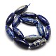 Piedra preciosa natural lapis lazuli abalorios de arroz hebras G-E251-28-3