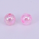 Electroplate Crackle Acrylic Beads CCG-WH0001-8mm-03-2