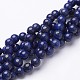 16 pouce de qualité un brin de perles de lapis-lazuli naturel teint rond G-GSR4mmC123-1
