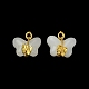 Light Gold Tone Alloy with Glass Charms PALLOY-Q457-01G-01-2