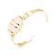 Bracelet manchette perlé oeil de cheval pierres précieuses G-D458-01G-RS-5