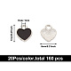 Cheriswelry 160 pz 8 colori ciondoli in smalto in lega di zinco ENAM-CW0001-06-6
