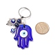 Porte-clés en lapis-lazuli naturel et perles d'eau douce KEYC-JKC00365-04-2