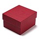 厚紙のブレスレットボックス  中に枕が入っている  長方形  サクランボ色  8.2x8.9x5.4cm CBOX-Q037-01B-1