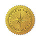 自己接着金箔エンボスステッカー  メダル装飾ステッカー  スター  5x5cm DIY-WH0211-386-1