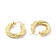Twist Ring Brass Hoop Earrings for Women EJEW-M026-09G-2
