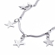 Étoiles 304 bracelets en acier inoxydable BJEW-JB05219-2