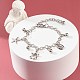 Étoile de mer & tortue & cauris forme de coquille 304 ensemble de bracelets à breloques en acier inoxydable pour fille femmes BJEW-JB06984-4