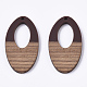 Resin & Walnut Wood Pendants X-RESI-T023-08-3