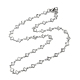 304 collares de cadena enlace rombo de acero inoxidable NJEW-H019-03P-1