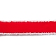 クリスマステーマのワイヤーリネンリボン  毛羽立ったエッジのリボン  フラット  レッド  2インチ〜2-1/4インチ（50~56mm）  約10.94ヤード（10m）/ロール OCOR-G013-01D-2