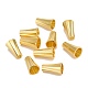 Latón dorado de tapones de cono de perlas X-KK-E362-G-3
