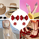 NBEADS 4 Pcs 2 Styles Red Bow Shoe Clip AJEW-NB0005-13C-6