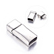 304 Stainless Steel Magnetic Clasps X-STAS-E055-11-1
