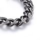 304 bordillos de acero inoxidable pulseras cadenas BJEW-E346-05AS-2
