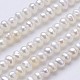 Fili di perle di perle d'acqua dolce coltivate naturali PEAR-F004-65-1