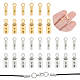 UNICRAFTALE 200Pcs 2 Colors 2 Sizes Crimp Cord Ends 8.5~10mm Fold Crimp Ends 316 Surgical Stainless Steel Crimp End Tips Jewelry End Clamp Leather Cord Ends Crimp End for Bracelet Necklace DIY FIND-UN0001-31-1
