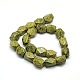Fili di perline con rombi sfaccettati in pietra naturale a serpentina / pizzo verde G-L235-14-2