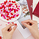 Hobbiesay 350 pièce de 6 couleurs de perles rondes de 8 mm avec perles en forme de cœur rouge en acrylique rouge rose blanc perles d'espacement opaques en forme de cœur breloques en forme de boule de couleurs mélangées pour bricolage MACR-HY0001-01-3