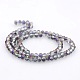 Half Rainbow Plated Faceted Rondelle Glass Beads Strands GLAA-A024B-HR12-2