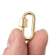 真鍮製ネジカラビナロックチャーム  ネックレス作り用  オーバル  ゴールドカラー  20x11.5x2mm  ネジ:6.5x6.5mm KK-T047-08G-5