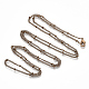Messingbeschichtete Eisen Bordsteinkette Halskette Herstellung MAK-T006-01R-1
