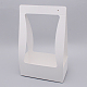 折り畳み式のインスピセート紙箱  ポータブルギフト包装ボックス  ベーカリーケーキカップケーキボックスコンテナ  長方形  ホワイト  22.2x11.9x35.4cm CON-WH0079-06D-1