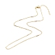 Collar de cadena de cable de latón para mujer NJEW-P265-08G-2
