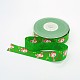 Weihnachten Weihnachtsmann gedruckt Polyester Grosgrainbänder für Weihnachtsgeschenk-Verpackung SRIB-M009-01-1