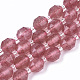 Chapelets de perles aux fraises en quartz naturel G-R462-03-1