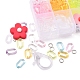 Kit de fabricación de collar con colgante de flor de color caramelo de diy DIY-YW0005-24-5