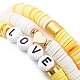 15pcs 5 style argile polymère heishi surfeur bracelets extensibles ensemble BJEW-JB08960-4