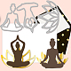 Benecreat 3 Stück Yoga-Thema Stanzformen Schablone DIY-WH0309-790-5