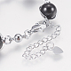 Glass Round Beads Bracelets BJEW-F298-02A-3
